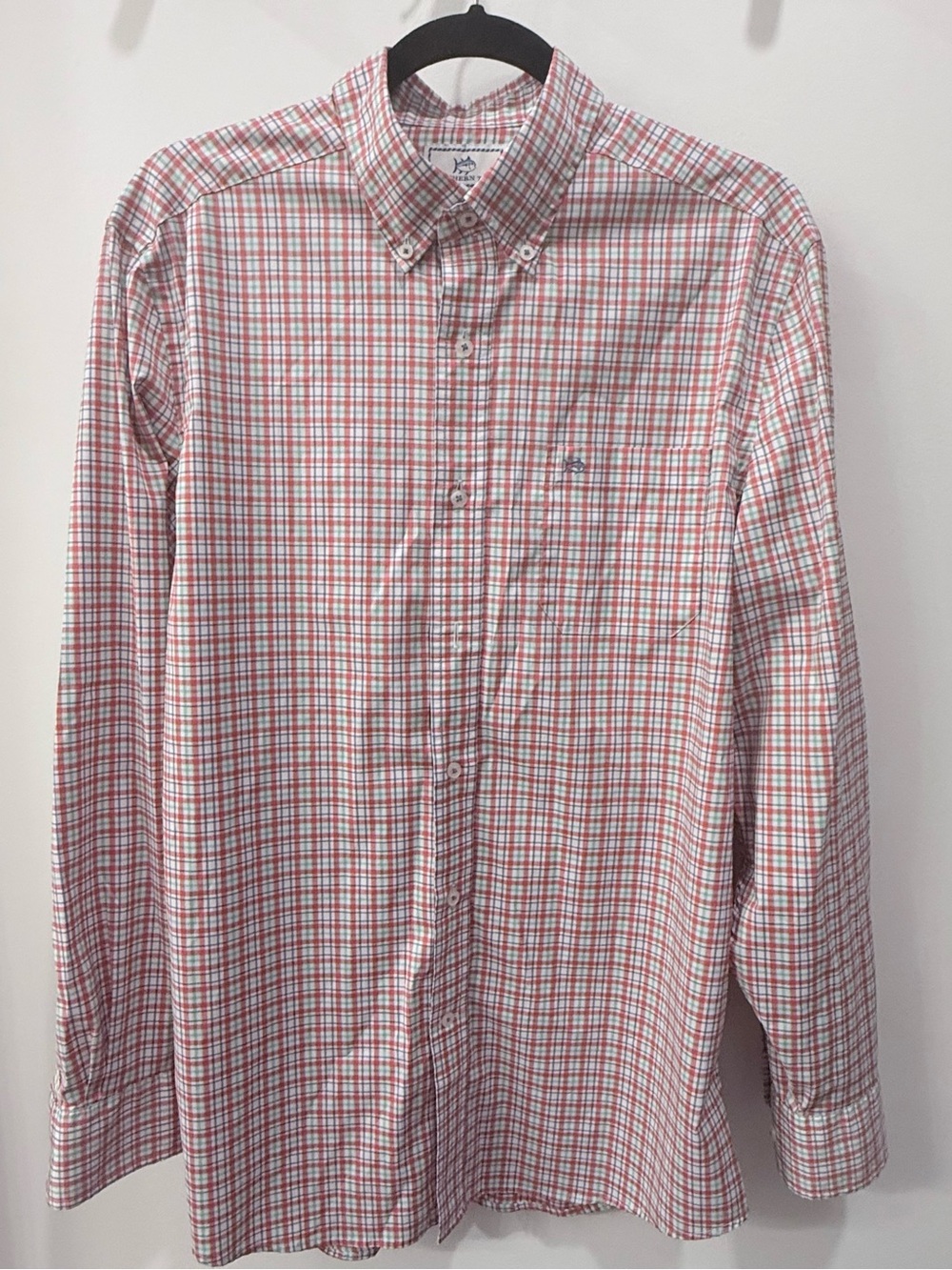 Southern Tide Intercoastal Men’s M NWOT Plaid Coral Mint Performance Stretch